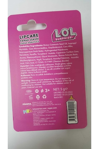 Surprise Lipcare Dudak Koruyucu Pamuk Şekeri 5 G