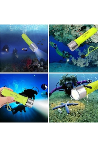 Süper Parlak Led Su Altı Dalış Feneri Taşınabilir, Su Geçirmez Çok Renkli