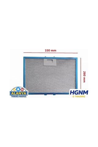 Elica Fa0287 Uyumlu Davlumbaz Metal Yağ Filtresi 330x260 Mm Gfa Ja Ch Garda 60 Çok Renkli