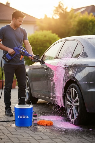 Robo Ultra 3 Kovalı Pembe Köpük Yüksek Basınçlı Yıkama Makinesi