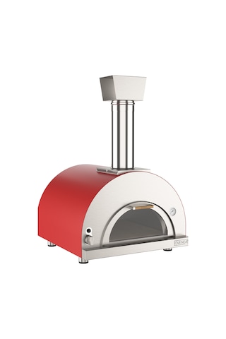 Oveneat Gazlı Double Kırmızı Pizza Fırını Gümüş - Siyah