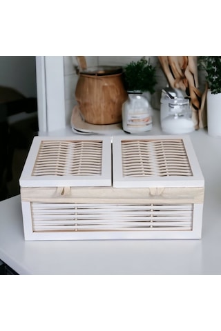 Ahşap Ekmek Sepeti , Patates Soğan Sepeti 2 Kapaklı Rustik