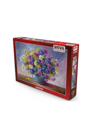 Nova 1000 Parça Renkli Kır Çiçekleri Puzzle - 41019