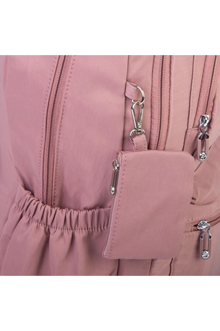 Nas Bag Unisex Büyük Boy Hafif Çok Gözlü Sırt Çantası Gül Kurusu Gül Kurusu