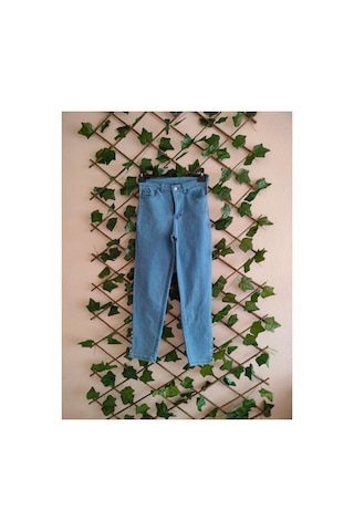 Çınar Boutique Paçası Taşlı Açık Mavi Kot Pantolon-açık Mavi - 42 Açık Mavi Açık Mavi