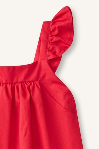 Defacto Kolsuz Poplin Kırmızı Elbise Kız Bebek I0491a526hsrd286 Kırmızı-rd286