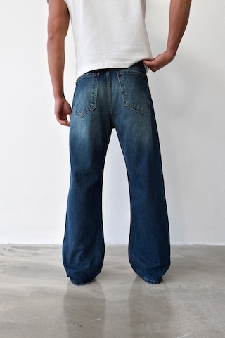 Flaw Yıkamalı Lazer Baskı İspanyol Paça Jean-29647 Lacivert