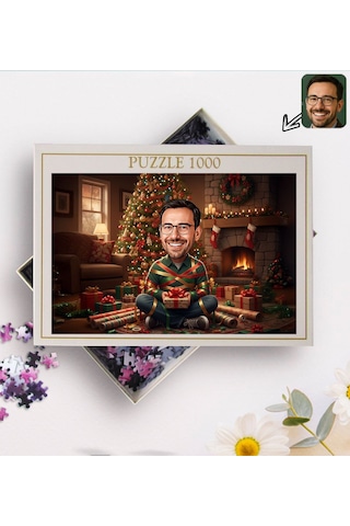 Bk Gift Kişiye Özel Erkek Yılbaşı Karikatür Tasarımlı 1000 Parça Profesyonel Puzzle-7, 1000 Puzzle, Yeni Yıl Hediyesi, Yılbaşı Hediyesi Kobitmeyencom3