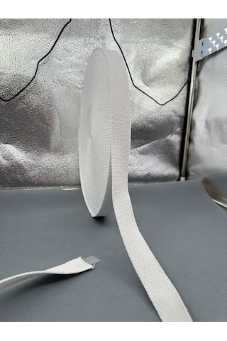 Paşateks 3 Cm Pamuk Kolon Şerit-5 Metre-beyaz