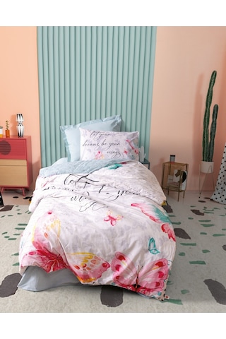 Cotton Box Genç Odası Tek Kişilik Nevresim Takımı Wings Mint