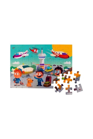 +4 Yaş Havaalanı Puzzle 60 Parça (Eolo Yayınları)