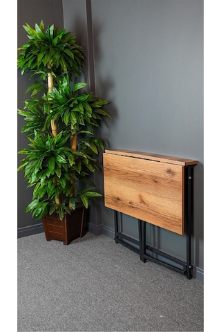 Katlanır Çalışma Masası 50X80 Cm Bilgisayar Mutfak Katlanır Masa Ceviz