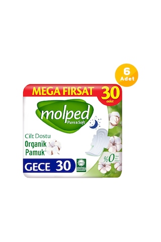 Molped Pure & Soft Mega Fırsat Paketi Gece 6 x 30'lu