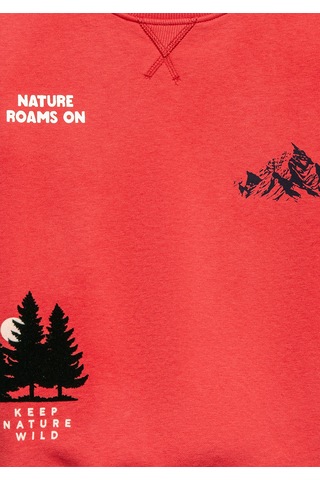 Mavi - Nature Roams On Baskılı Turuncu Sweatshirt 6s10148-71079 Turuncu