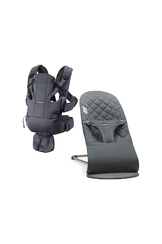 Babybjörn 2'li Set Bliss Ana Kucağı Woven & Kanguru Move Mesh Anthracite