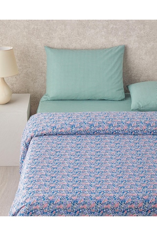 English Home Petit Chamomile Baskılı Tek Kişilik Pike Takımı 150x220 Cm Pembe Çok Renkli