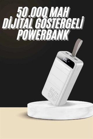Hızlı Taşınabilir 50.000 Mah Powerbank Led Ekran Android Ve Apple Uyumlu iOs Uyumlu Çok Renkli