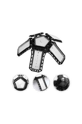 Ayt Ledx Ayarlanabilir Açılı 5 Kanatlı 148 Smd Ledli Galaxy Projektör Işığı 60w 6600 Lumen E27 Duy Ampul 32cm Çap