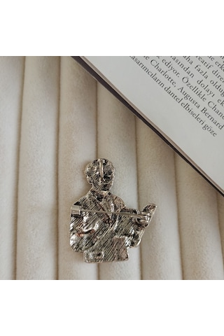 Lente Aksesuar Silver Renk Öğretmen Broş-kitap Ve Kalemli Öğretmen Yaka İğnesi Çok Renkli