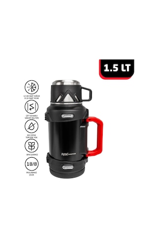 Rox Camping 1500 Kamp Termos 1.5 Lt Siyah