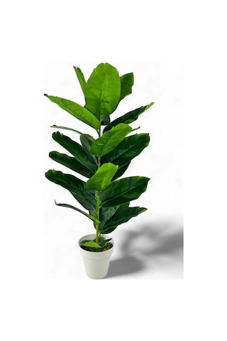 Yapay Çiçek Starliçe 80cm 23 Yapraklı Salon Çiçeği Beyaz Saksılı Yapay Bitki