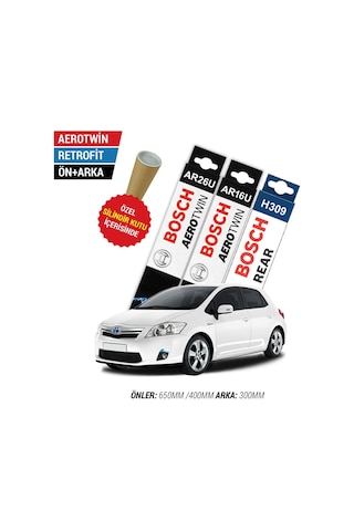 Toyota Uyumlu Auris Ön Arka Silecek 2007-2012 Bosch Aerotwin