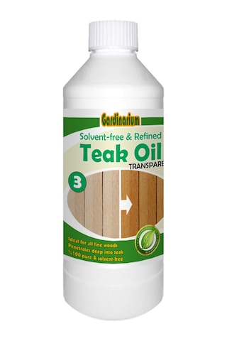 Gardinarium TEAK OIL / TRANSPARENT (Solventsiz Şeffaf Tik Yağı) 500 ml