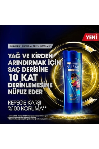 Clear Men Kepeğe Karşı Etkili Şampuan Legend By CR7 3 x 350 ML