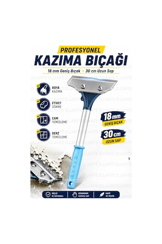 Profesyonel Kazıma Bıçağı 30 Cm 18 Mm Değiştirilebilir Bıçaklı Boya Cam Etiket Derz Kazıyıcı
