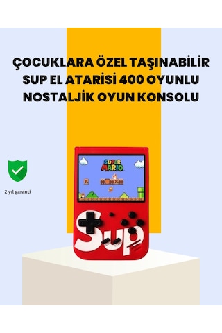400 Oyunlu Taşınabilir Retro El Konsolu - Htctdxuczzzsup400atariii