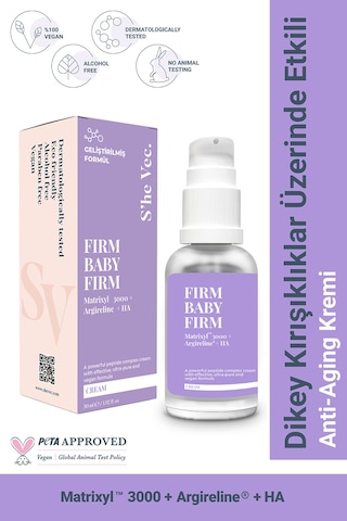 She Vec Firm Baby Firm Dikey Kırışıklıklar Üzerinde Etkili Krem 30 ML