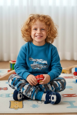 Aydoğan Erkek Çocuk Kadife Polar Desenli Pijama Takımı 1669 Petrol01 Petrol01