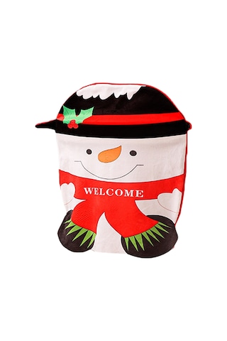 Suntek Noel Sandalye Kapak Dekor Arkalık Ev Partisi Kardan Adam