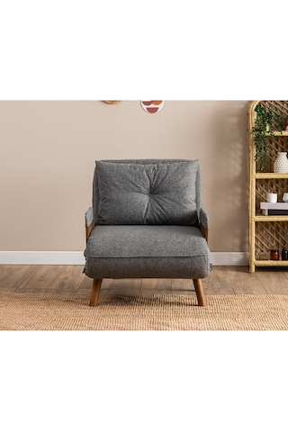 Pafu Cosmo Tekli Katlanır Yataklı Koltuk - Keten Açık Gri Keten Açık Gri