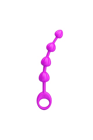 X-sense Baile Mor 4 Farklı Boyutta Sıralı 20 Cm Anal Boncuk Plug