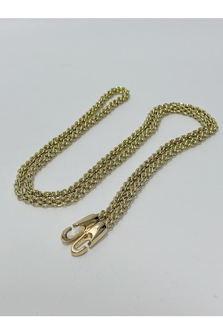 Çift Halkalı Çanta Askı Zinciri 120cm Light Gold