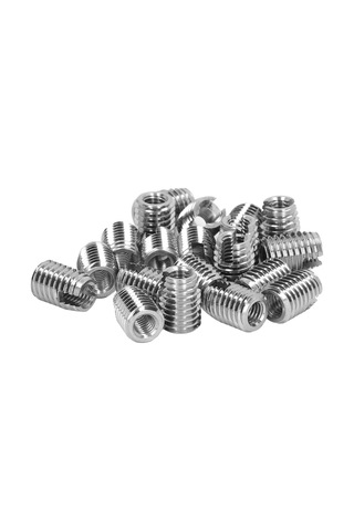 20pcs Yuvalı Dişli Ekler 302 Paslanmaz Çelik Kendi Kendine Tapma İplik Ekleri M6x1.0 M10x1.5 L14mm