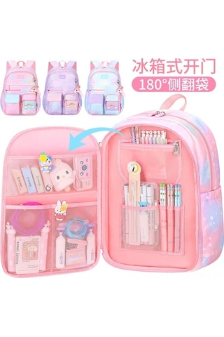 Didadodo Kızlar İçin Hafif & Büyük Kapasiteli Prenses Sırt Çantası - Mor Mor Kırmızı Versiyon Mor