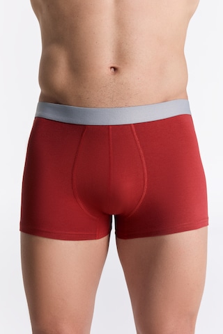 Albero Natur Gots Sertifikalı Organik Pamuk Erkek Trunk Boxer İç Çamaşırı Kırmızı