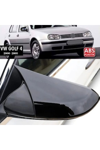 Volkswagen Vw Golf 4 Mk4 2000 2001 2002 2003 Uyumlu Yarasa Batman Ayna Kapağı Takımı Parlak Siyah