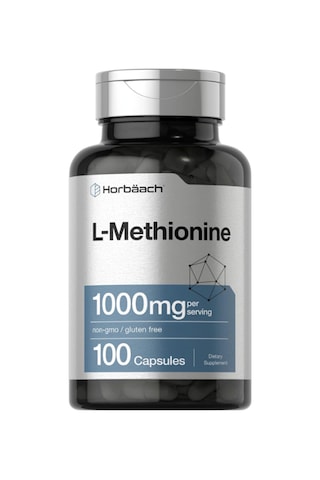 Horbäach L-methionine 1000mg 100 Capsul. Usa Menşei. 3933