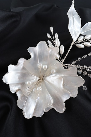 Helen Gelin Saç Aksesuarı. Porselen Nişan Saç Aksesuarı. Söz Nikah Kına Saç Aksesuarları. Gelin Tacı