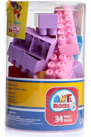 Asya Oyuncak Ant Block Pastel 34 Parça