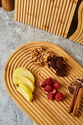 Lena 3'lü Bambu Sunum Tahtası Seti Bambu Bambu