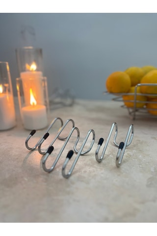 Rota Kanca, 3 Adet, Havlupan Askısı, Opsiyonel Kanca Krom