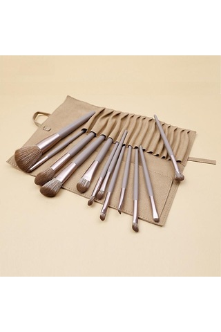 12'si 1 Arada Makyaj Fırçası Seti Makyaj Fırçası + Fırça Çantası Makyaj Fırçası + Fırça Çantası