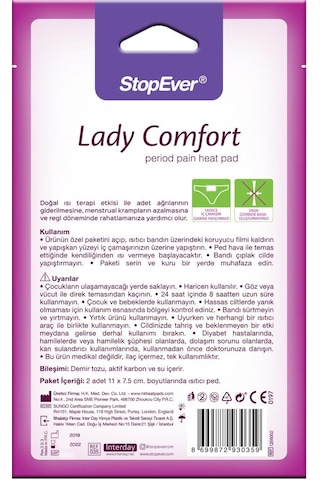 Stopever Lady Comfort Isıtıcı Ped - 6X2 Adet