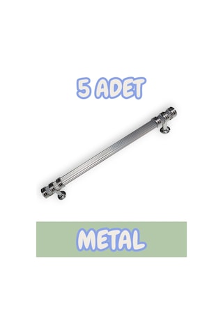 Çizgili Nesli Alüminyum Metal Lüks Modern Mobilya Çekmece Mutfak Dolabı Kulpu Krom 128mm 5 Adet Krom