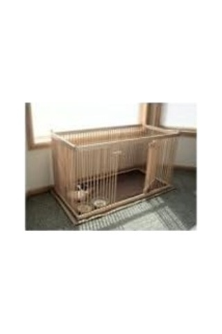 60 Cm X 1 Metre Ahşap Köpek Çiti Sık Aralık Kapısı Yan Taraftadır.