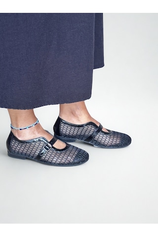 Ne&ve Shoes Siyah File Bantlı Kadın Şık Ve Rahat Babet